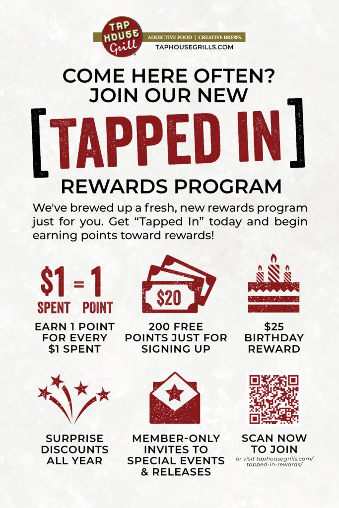 Tapped In Rewards TAP HOUSE GRILL